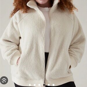 ATHLETA size XL Tugga Sherpa Fleece Full Zip Jacket